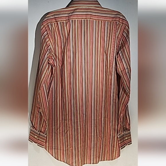 ETRO Milano Mens Button up Stripes Shirt Longsleeves SZ 42/ L - Picture 4 of 8